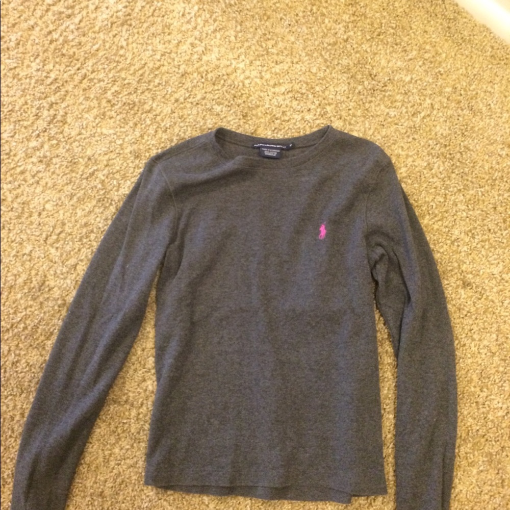 Gray Ralph Lauren long sleeve T-shirt